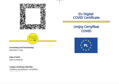 EU Digital COVID Certificate
